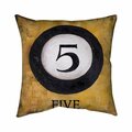 Fondo 26 x 26 in. Billiard Ball No5-Double Sided Print Indoor Pillow FO3337297